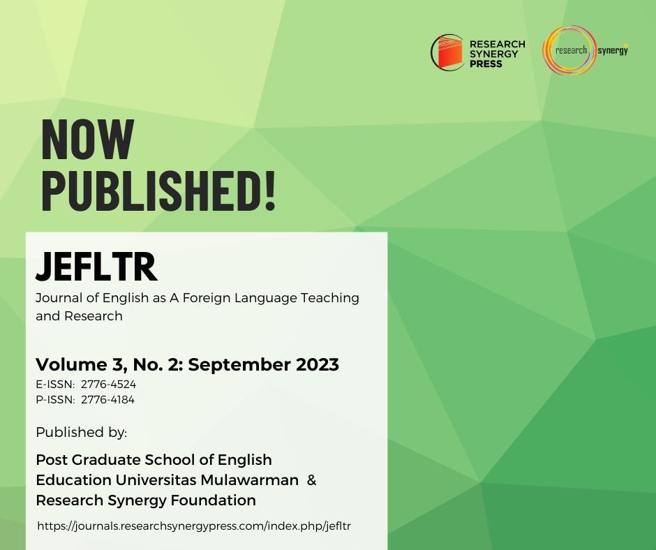 Image - Now Published JEFLTR Vol. 3 No. 2: September 2023