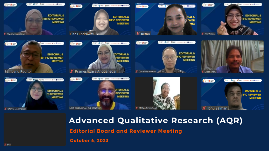 Image - Editorial Board and Reviewer Meeting of Advanced Qualitative Research