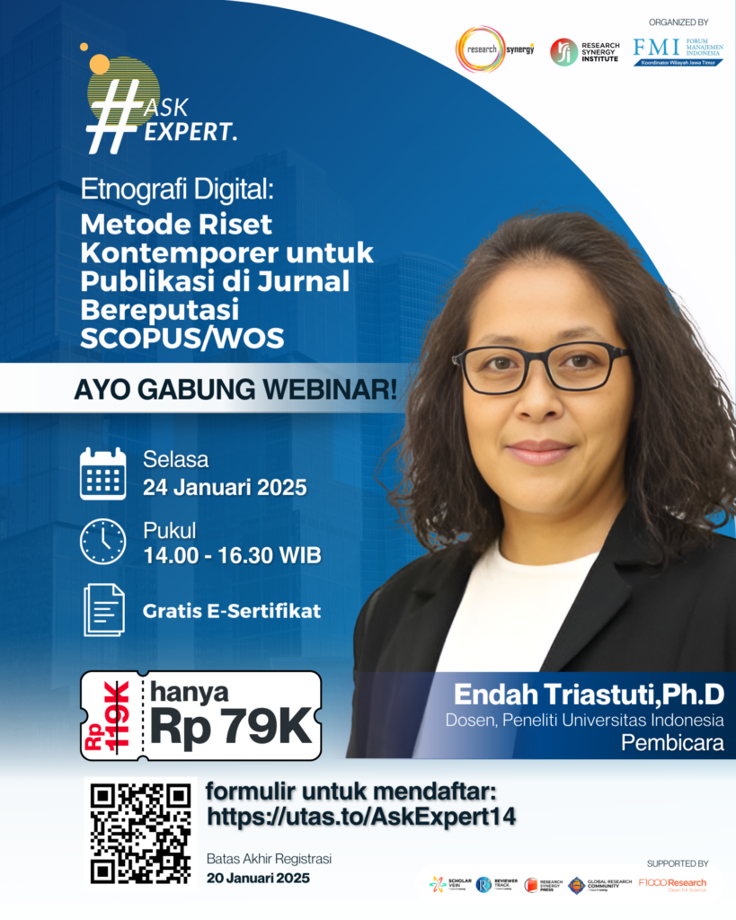 Image - Webinar #AskExpert14 : Etnografi Digital: Metode Riset Kontemporer untuk Publikasi di Jurnal Bereputasi SCOPUS/WOS