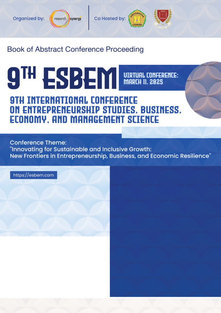 Image - Book of Abstract Conference Proceeding of The 9th International Conference on Entrepreneurship Studies, Business, Economy, and Management Science (9th ESBEM)