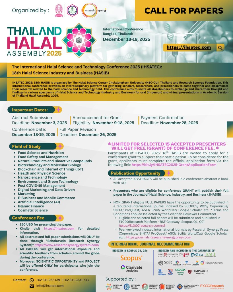 Image - The International Halal Science and Technology Conference 2025 (IHSATEC): 18th Halal Science Industr...