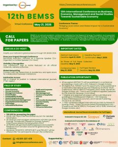 12th International Conference on
Business, Economy, Management and Social Studies
Towards Sustainable Economy (12th BEMSS)
