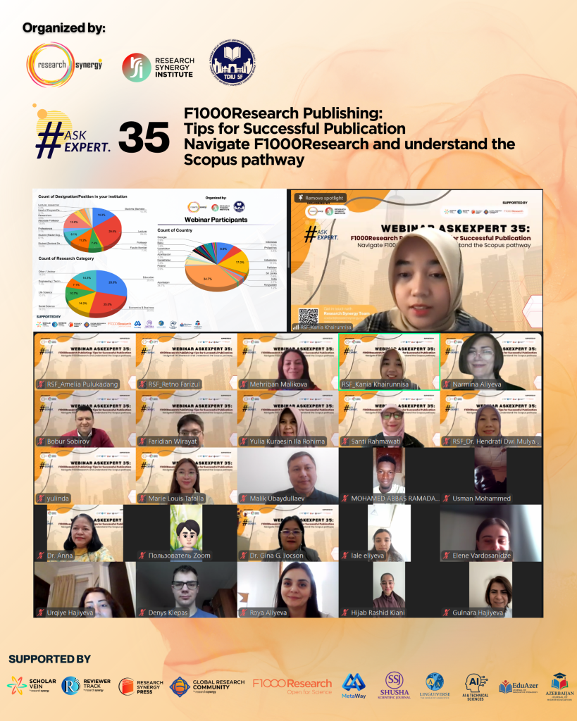 Image - Webinar #AskExpert35: F1000Research Publishing: Tips for Successful Publication